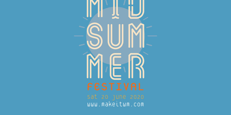 Web graphics card with copy advertising the Midsummer Festival